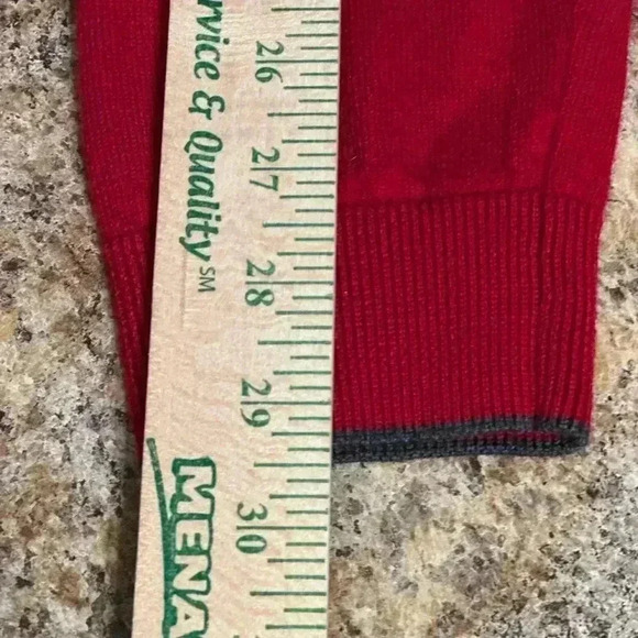 New Hart Schaffner Marx Sweater Pullover Men 2XL Deep Red Wool Knit 1/4 Zipper - Picture 11 of 16